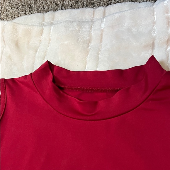 Simple Red Sleeveless crewneck Dress - Picture 2 of 4